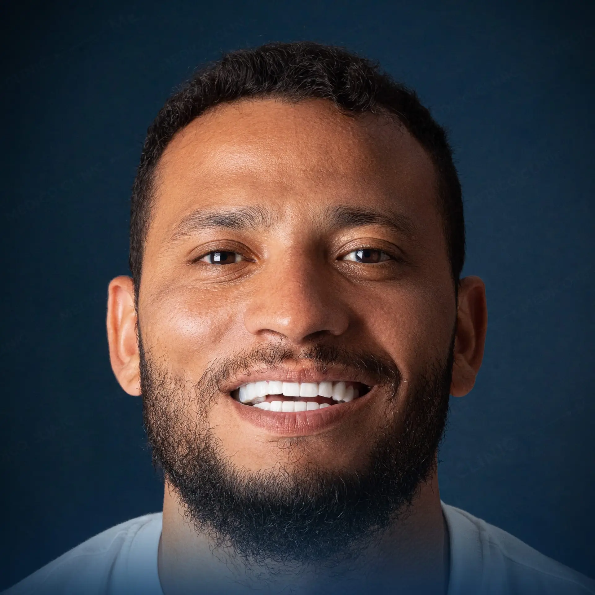 A person with perfect smile dental